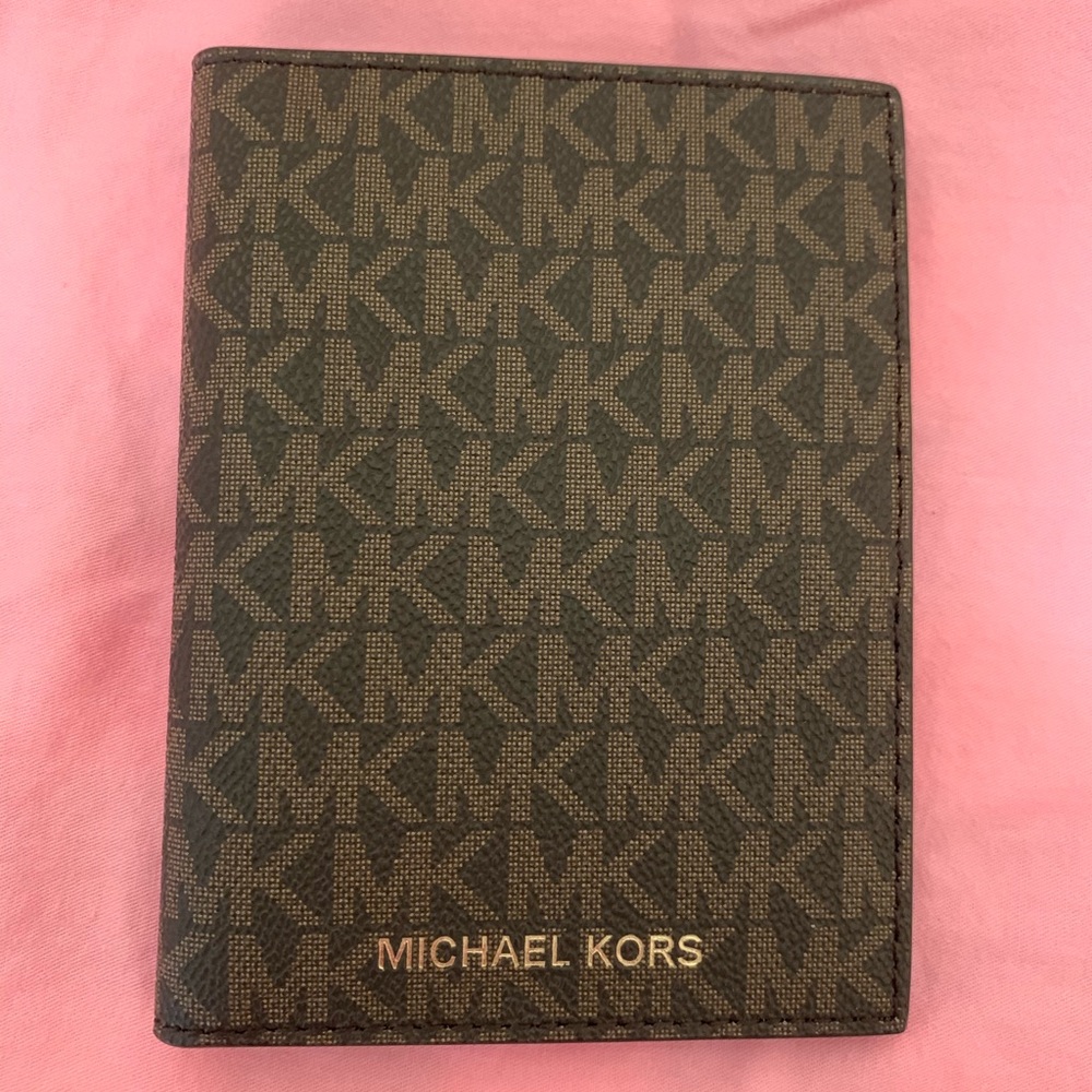 Michael Kors Brown Logo Passport Wallet